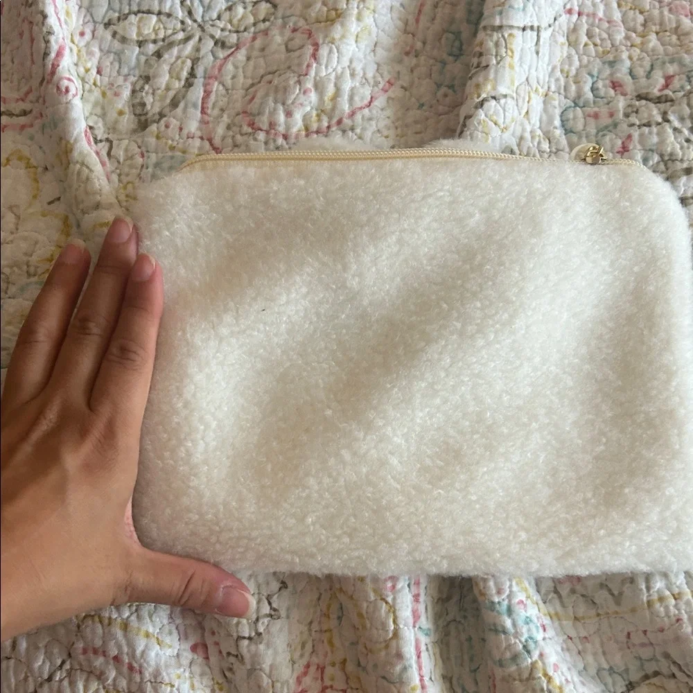 Cute miffy Fuzzy Zip Pouch - Cream